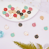 Golden Plated Alloy Enamel Charms ENAM-SC0001-36G-4