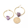 Heart Natural Amethyst Beads Earrings for Girl Women EJEW-JE04638-02-3