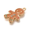 Christmas Theme Alloy Enamel Pendants ENAM-Q509-02KCG-06-2