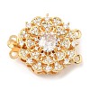 Brass Micro Pave Clear Cubic Zirconia Box Clasps LS-KK-E052-01D-G01-1