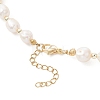 Natural Cultured Freshwater Pearl Two Sides Polished Beaded Necklaces NJEW-JN05731-5