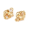 Ocean Theme Brass Micro Pave Cubic Zirconia Charms X1-KK-F902-08T-G-2