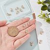 12Pcs Brass Clear Cubic Zirconia Charms KK-CA0003-22-3