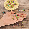 28Pcs 7 Colors Crackle Glass Pendants PALLOY-TAC0183-6