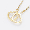 304 Stainless Steel Pendant Necklaces NJEW-H439-07G-1