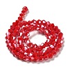 Opaque Solid Color Electroplate Glass Beads Strands EGLA-A039-P4mm-B02-2