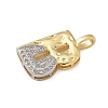 Brass Micro Pave Cubic Zirconia Pendants KK-B126-02G-B-2