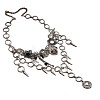 Gothic Alloy Spiked Choker Necklaces & Charm Bracelet Jewelry Set WGBD2FA-01-5