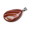 Natural Red Banded Agate(Dyed & Heated) Pendants G-F820-14P-09-2