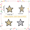 40Pcs 2 Style Star Pattern Cloth Computerized Embroidery Iron On/Sew On Patches PATC-GA0001-07-2