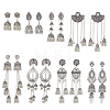 8 Pairs 8 Style Zinc Alloy Dangle Stud Earrings for Women EJEW-AN0003-17-1