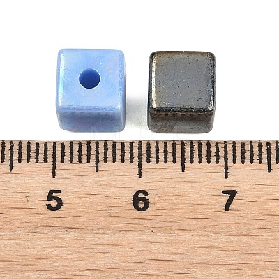 Plating Opaque Acrylic Beads OACR-D042-03-1