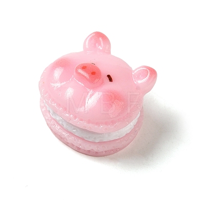 Cute Pig Theme Resin Imitation Food Decoden Cabochons RESI-U0003-02E-1