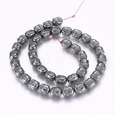 Electroplate Non-magnetic Synthetic Hematite Bead Strands G-P277-12F-1