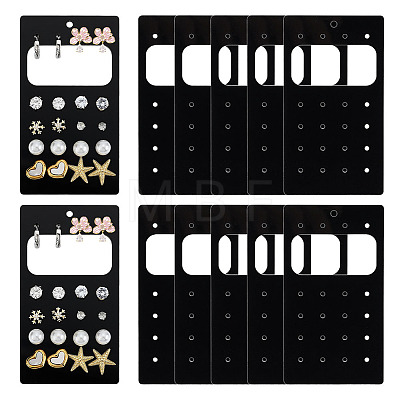 Acrylic Stud Earring Organizer Display Cards CDIS-WH0020-40B-02-1