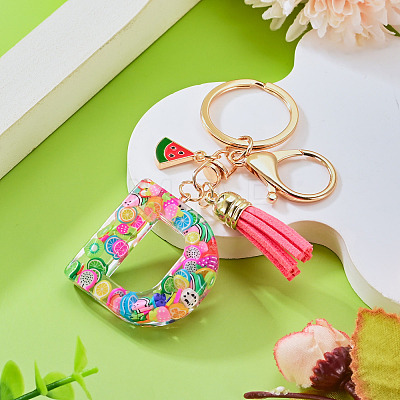 Fruit Series Letter Resin Keychains KEYC-TAC0033-02D-1