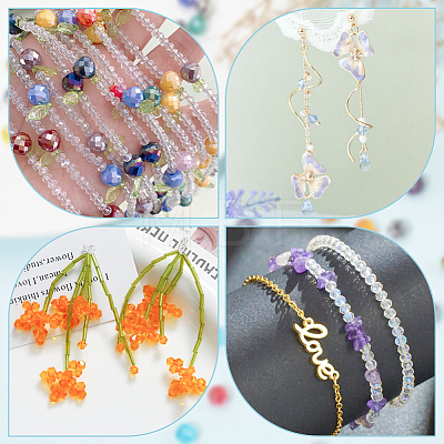 HOBBIESAY 1008Pcs 24 Colors Electroplate Glass Beads Strands EGLA-HY0001-06-1
