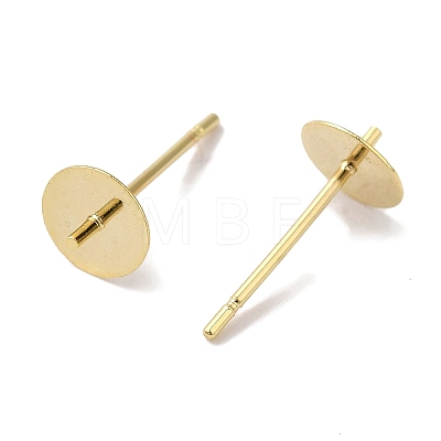 Brass Studs Earrings Finding KK-K383-02D-G-1