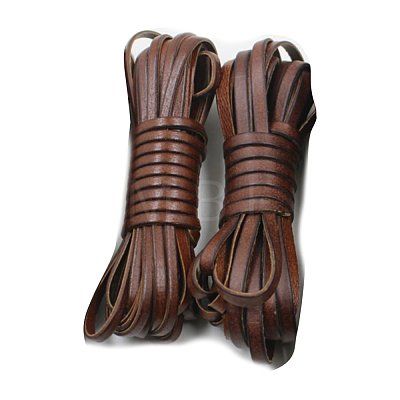 Flat Leather Jewelry Cord WL-WH0008-02B-02-1