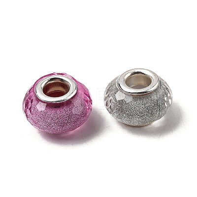 Faceted Resin European Beads RESI-C063-01J-1