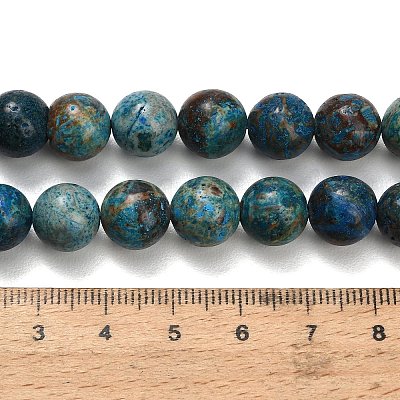 Natural Chrysocolla Beads Strands G-C289-B02-10mm-1