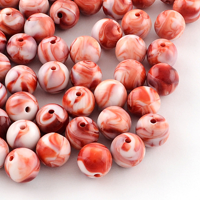 Opaque Acrylic Beads SACR-R853-10mm-201-1