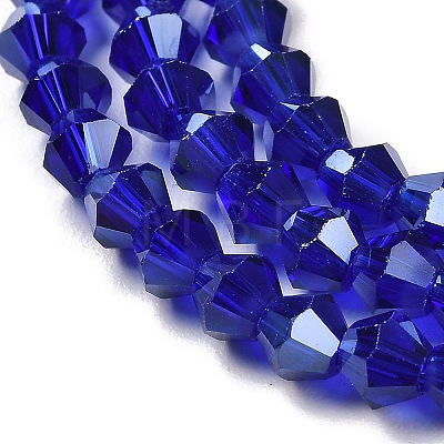 Transparent Electroplate Glass Beads Strands EGLA-A039-T2mm-B06-1