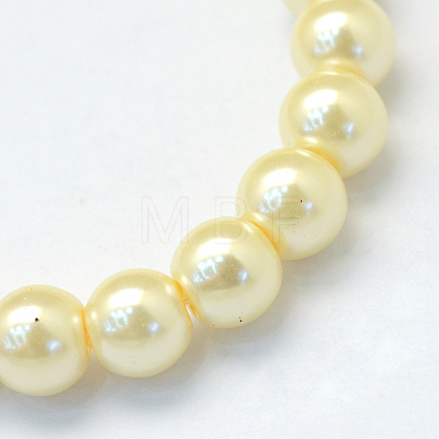 Baking Painted Glass Pearl Bead Strands HY-Q003-3mm-21-1