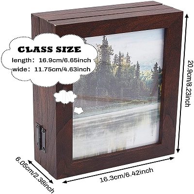 Hinged Wood Picture Frames Box DIY-WH0162-27B-1