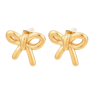 Women's 304 Stainless Steel Stud Earrings EJEW-P345-01G-1
