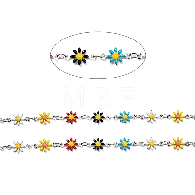 304 Stainless Steel Flower Link Chain CHS-E011-01P-01-1