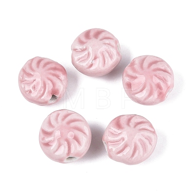 Windmill Spiral Pattern Vintage Handmade Porcelain Beads PORC-N013-19-01-1
