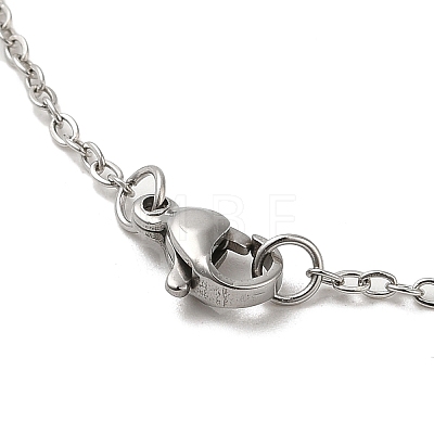 201 Stainless Steel Pendnat Necklace with Cable Chains NJEW-E102-01P-05-1