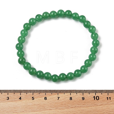 Natural Malaysia Jade(Dyed) Bead Stretch Bracelets BJEW-K212-A-013-1