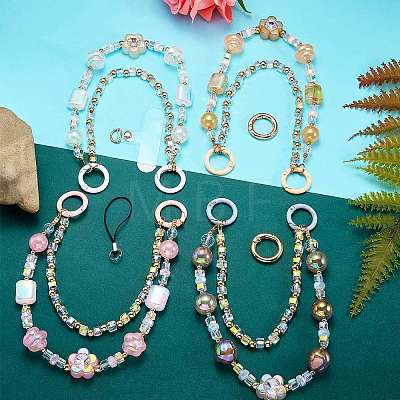 1Pc Acrylic Beaded Mobile Straps AJEW-SZ0002-82B-1