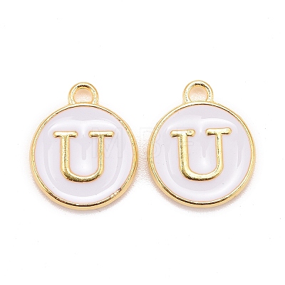 Golden Plated Alloy Charms LS-ENAM-S118-01U-1