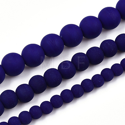 Opaque Glass Beads Strands X-GLAA-T032-P4mm-MD03-1