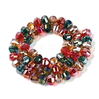 Electroplate Transparent Glass Beads Strands EGLA-N022-14A-B01-1