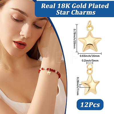12Pcs Brass Pendants KK-BBC0026-19-1