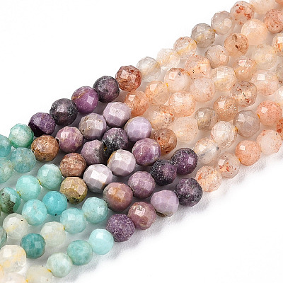 Natural & Synthetic Mixed Gemstone Beads Strands G-D080-A01-02-06-1
