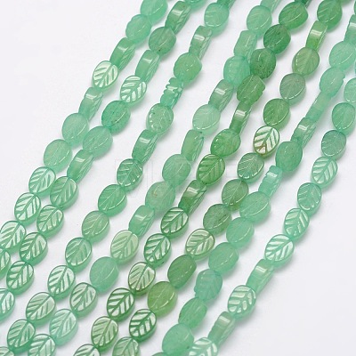 Natural Green Aventurine Beads Strands G-O158-04-1