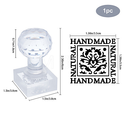 Clear Acrylic Soap Stamps DIY-WH0445-009-1