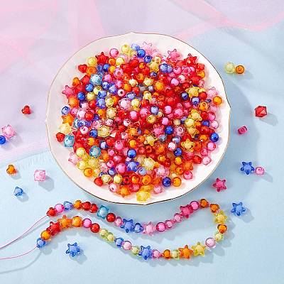 DIY Acrylic Beads Bracelets Making DIY-SZ0006-33-1