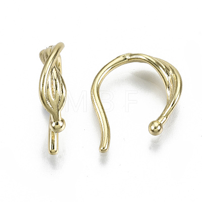 Brass Cuff Earrings EJEW-S201-243G-NR-1