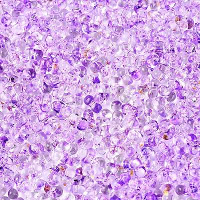 Spray Painted with Glitter Powder Glass Seed Beads SEED-T007-09B-1