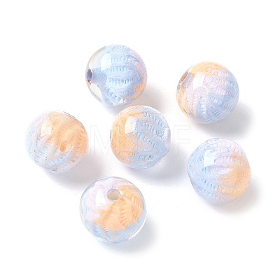 Two Tone Transparent Acrylic Beads OACR-D304-02L-1