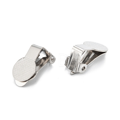 Tarnish Resistant 304 Stainless Steel Clip-on Earring Finding STAS-G250-03P-1