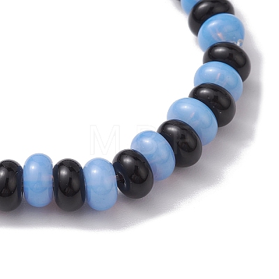 Rondelle Imitation Jade Glass Beads Stretch Bracelets for Women BJEW-JB10789-1