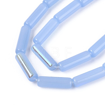 Electroplate Imitation Jade Glass Beads Strands EGLA-Q132-02A-D04-1