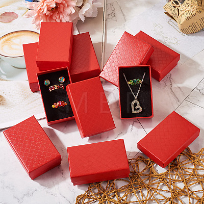 Rectangle Cardboard Paper Jewelry Box CON-TAC0015-01D-1